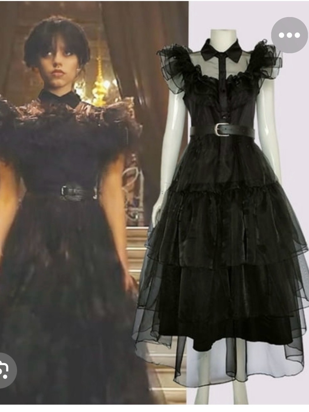 Girls Wednesday Adam’s Halloween costume dress - Picture 1 of 5